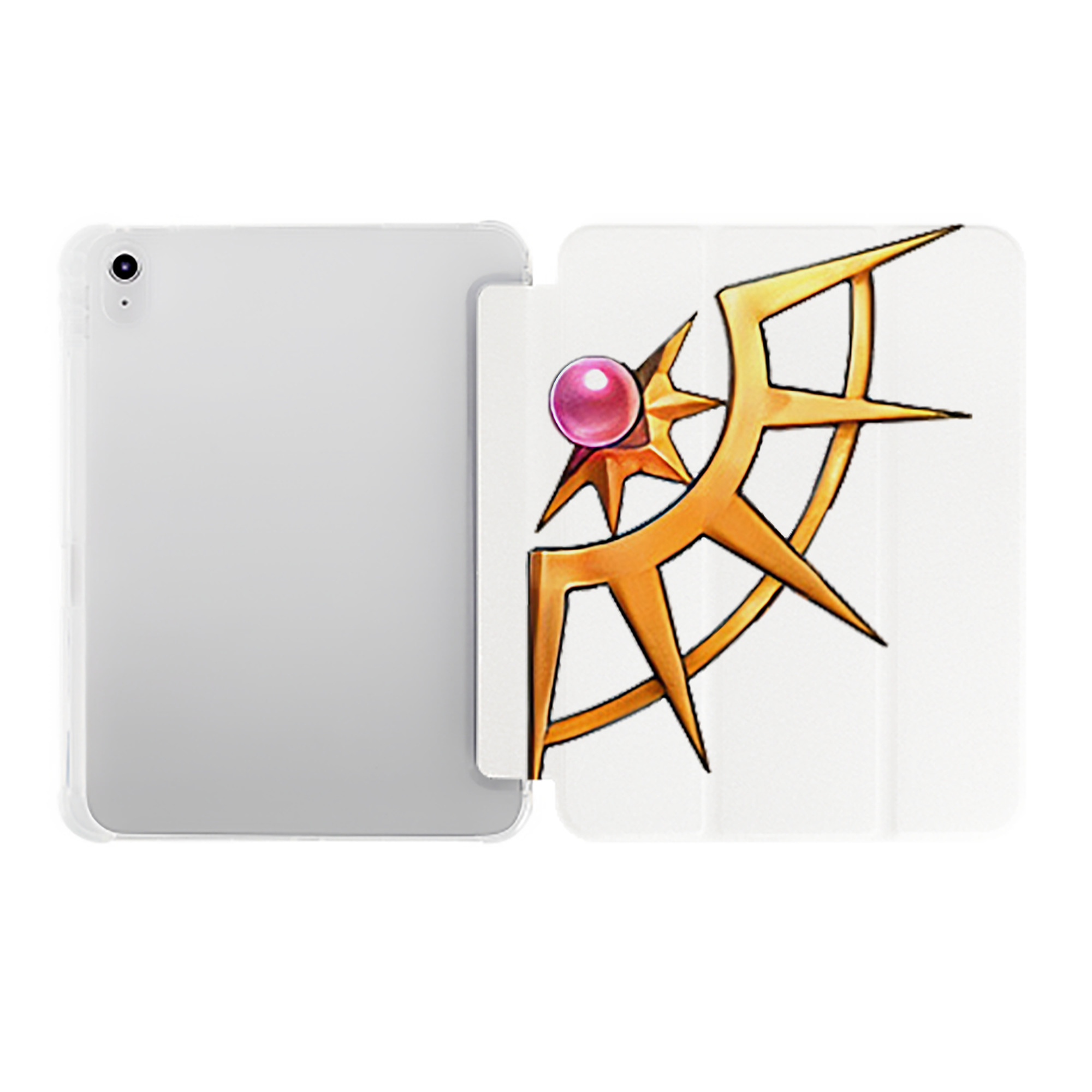 （画像用） 遊☆戯☆王 Yu-Gi-Oh! IPad ケース ペン収納付き 三つ折りスタンド PUレザー×シリコン 対応機種9.5/10.5/10.9インチ